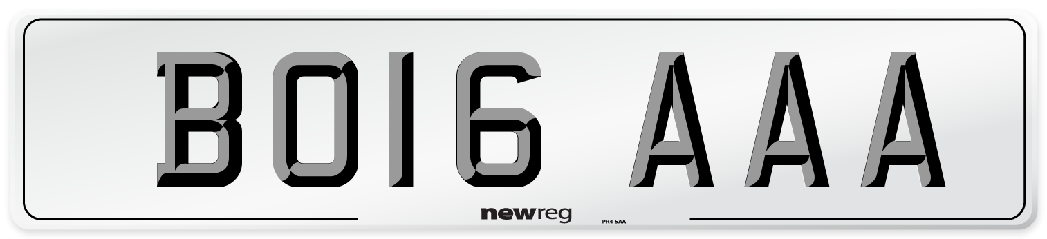 BO16 AAA Number Plate from New Reg